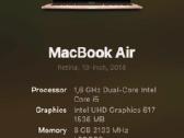 MacBook Air 13" 2018 i5 8 GB RAM 256 GB SSD - nuotraukos Nr. 5