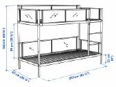 Ikea dviaukštė lova su grotelėmis - nuotraukos Nr. 5