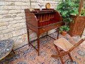 Vintažinis Art Nouveau raudonmedžio sekreteras - nuotraukos Nr. 33
