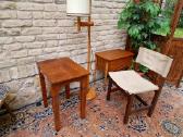 Vintažinis mid century ąžuolo masyvo staliukas - nuotraukos Nr. 4