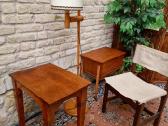 Vintažinis mid century ąžuolo masyvo staliukas - nuotraukos Nr. 11