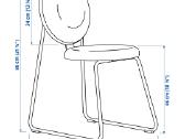4 vnt. išskirtinio dizaino Ikea Manhult kėdės - nuotraukos Nr. 6