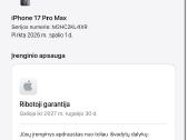 Parduodamas iPhone 17 pro max 256 GB - nuotraukos Nr. 8