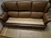 Odinė sofa ir pufas - nuotraukos Nr. 8