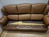 Odinė sofa ir pufas - nuotraukos Nr. 9