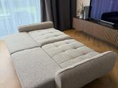 Graži, geros kokybės sofa lova su dviem pufais - nuotraukos Nr. 6