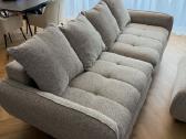 Graži, geros kokybės sofa lova su dviem pufais - nuotraukos Nr. 3