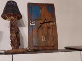 Rankų darbo laikrodis iš senos medienos 48x28 - nuotraukos Nr. 4