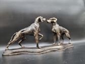 Didelė, sunki 49 cm pločio metalinė 2-jų šunų - nuotraukos Nr. 3
