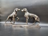 Didelė, sunki 49 cm pločio metalinė 2-jų šunų - nuotraukos Nr. 7
