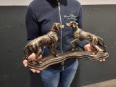 Didelė, sunki 49 cm pločio metalinė 2-jų šunų - nuotraukos Nr. 2