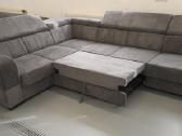 Nauja, kampinė sofa su lovos funkcija ir patalynės - nuotraukos Nr. 3