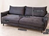 Veliūrinė sofa-lova 200x150 (su patalynės dėže) - nuotraukos Nr. 2