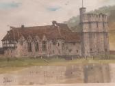 Akvarelės paveikslas „Stokesay Castle“ - nuotraukos Nr. 6