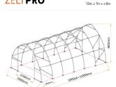 Tentinis angaras 84 m2 Zeltpro, 12 x7x 4.8 m - nuotraukos Nr. 12