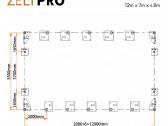 Tentinis angaras 84 m2 Zeltpro, 12 x7x 4.8 m - nuotraukos Nr. 13
