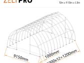 Tentinis angaras 110 m2 Zeltpro, 12 x 9.15 x 5.5 m - nuotraukos Nr. 12