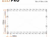 Tentinis angaras 110 m2 Zeltpro, 12 x 9.15 x 5.5 m - nuotraukos Nr. 13