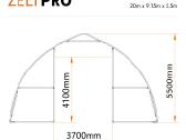 Tentinis angaras 180 m2 Zeltpro, 20 x 9.15 x 5.5 m - nuotraukos Nr. 11