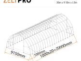 Tentinis angaras 180 m2 Zeltpro, 20 x 9.15 x 5.5 m - nuotraukos Nr. 12