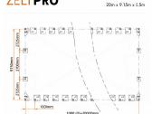 Tentinis angaras 180 m2 Zeltpro, 20 x 9.15 x 5.5 m - nuotraukos Nr. 13