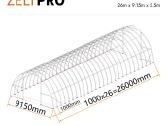 Tentinis angaras 240 m2 Zeltpro, 26 x 9.5 x 5.5 m - nuotraukos Nr. 11