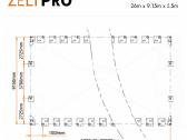 Tentinis angaras 240 m2 Zeltpro, 26 x 9.5 x 5.5 m - nuotraukos Nr. 12
