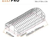 Tentinis angaras 180 m2 Zeltpro, 20 x 9.15 x 5.5 m - nuotraukos Nr. 12