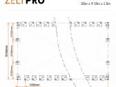 Tentinis angaras 180 m2 Zeltpro, 20 x 9.15 x 5.5 m - nuotraukos Nr. 13