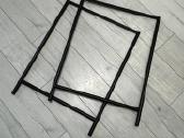 Brown Wood-effect Table with Black Metal Legs - nuotraukos Nr. 4