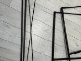 Brown Wood-effect Table with Black Metal Legs - nuotraukos Nr. 6