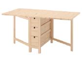 Ikea sulankstomas medinis stalas su stalčiais - nuotraukos Nr. 3
