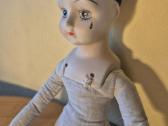 Vintažinė porcelianinė lėlė Pierrot (Pjero / Liūdn - nuotraukos Nr. 6