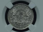 1 latas 1924 m. Ngc Ms 63 Latvija sidabras - nuotraukos Nr. 3