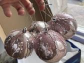 Sidabro/rausvi Kalėdiniai žaisliukai 4 vnt. - nuotraukos Nr. 13
