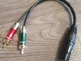 Audio kabelis Y-splitter, Xlr/2 Rca - nuotraukos Nr. 2