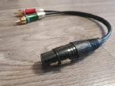 Audio kabelis Y-splitter, Xlr/2 Rca - nuotraukos Nr. 3