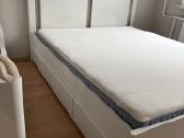 Balta lova 160 200 cm su Ikea čiužiniu - nuotraukos Nr. 2