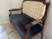 Senovinio stiliaus dvivietė sofa / kanapa - nuotraukos Nr. 2
