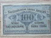 1916 Vokietija Ost Lietuva Lenkija 100 Mark - nuotraukos Nr. 2