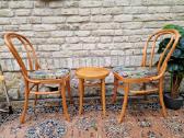 Vintažinės mid century Thonet st.kėdės ir taburetė - nuotraukos Nr. 2