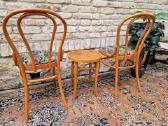 Vintažinės mid century Thonet st.kėdės ir taburetė - nuotraukos Nr. 8