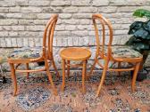 Vintažinės mid century Thonet st.kėdės ir taburetė - nuotraukos Nr. 9