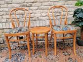 Vintažinės mid century Thonet st.kėdės ir taburetė - nuotraukos Nr. 13