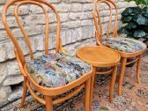 Vintažinės mid century Thonet st.kėdės ir taburetė - nuotraukos Nr. 15