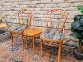 Vintažinės mid century Thonet st.kėdės ir taburetė - nuotraukos Nr. 16