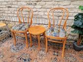 Vintažinės mid century Thonet st.kėdės ir taburetė - nuotraukos Nr. 18