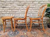 Vintažinės mid century Thonet st.kėdės ir taburetė - nuotraukos Nr. 22