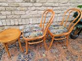 Vintažinės mid century Thonet st.kėdės ir taburetė - nuotraukos Nr. 23