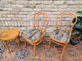 Vintažinės mid century Thonet st.kėdės ir taburetė - nuotraukos Nr. 28
